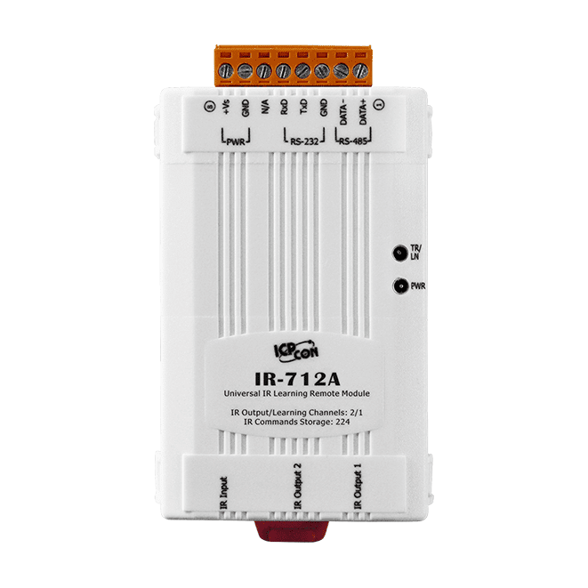 IR-712A Universal IR Learning Module, 2-ch IR Output, RS-232/RS-485